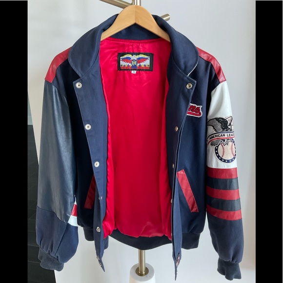 Vintage M Jeff Hamilton Cleveland Indians leather sleeve Jacket Great condition - Picture 3 of 11